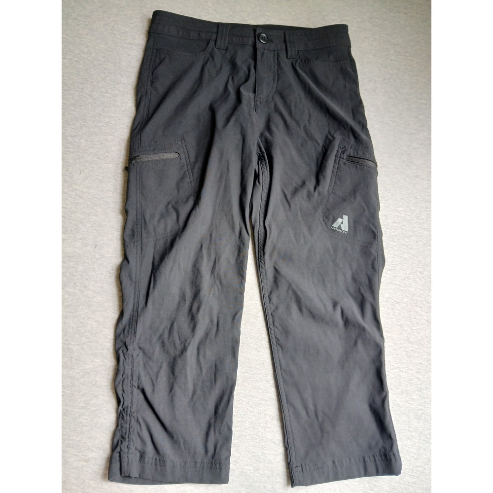 Eddie Bauer First Ascent Pants 0 Cargo Cropped Zip Pockets Outdoor Hiking Travel